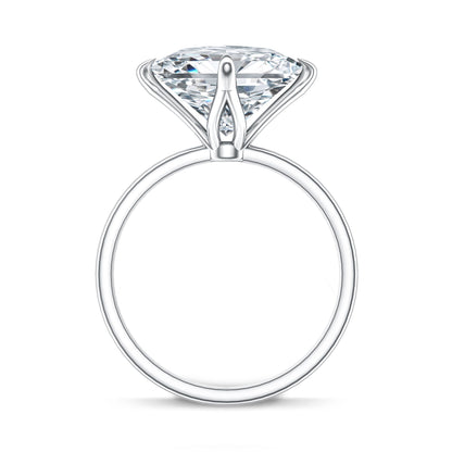 Solitaire 5 Carat Princess Cut Lab Grown Diamond Huge Engagement Ring with IGI Certificate