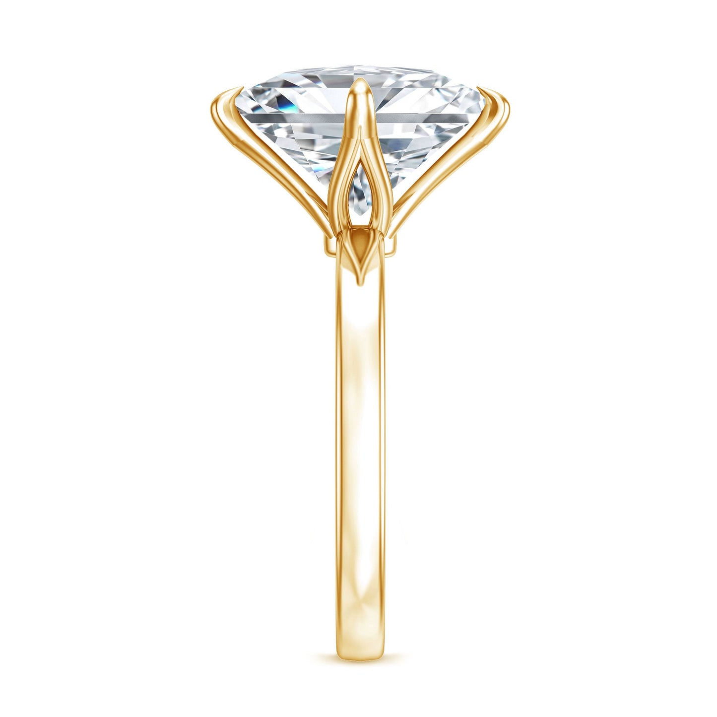 Solitaire 5 Carat Princess Cut Lab Grown Diamond Huge Engagement Ring with IGI Certificate