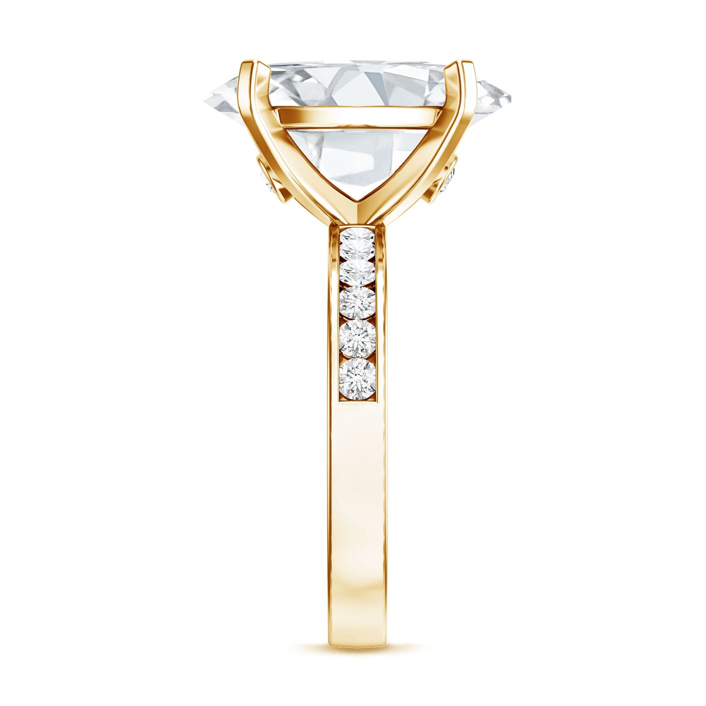 Oval Cut 5 Carat Lab Grown Diamond Big Engagement Ring with IGI Certificate