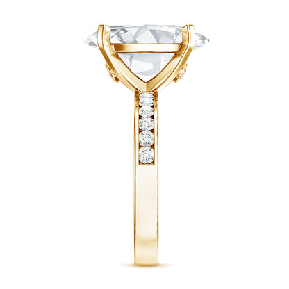 Oval Cut 5 Carat Lab Grown Diamond Big Engagement Ring with IGI Certificate