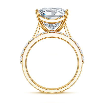 IGI Certified 4 Carat Princess Cut Lab Grown Diamond Solitaire Wedding Ring Set